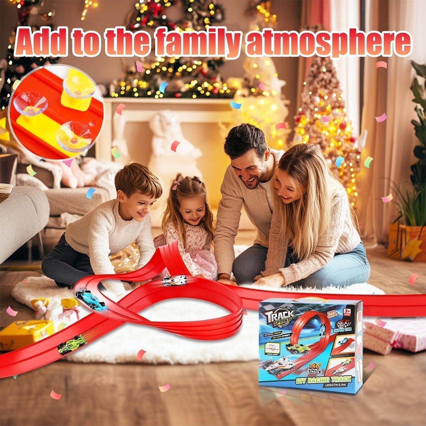 🎄🎁 2025 Christmas Surprise Gift: DIY Hot Wheels Racetrack Racing Toy 🚗✨