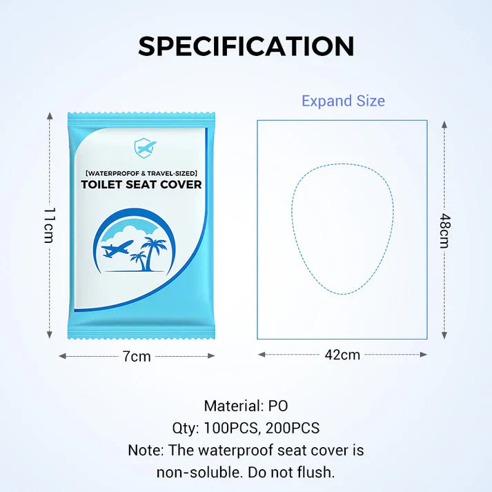 🎁2025 Hot Sale🎁- 50% OFF💥 Disposable Plastic Toilet Seat Cover - No Worry Of Public Toilet Anymore👋