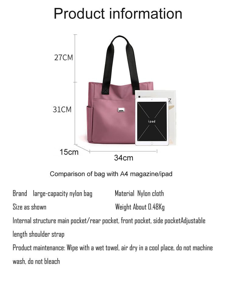 ⏰Hot Sale-50% OFF🔥2023 Large Capacity Waterproof Multi Pocket Nylon Shoulder Bag👜