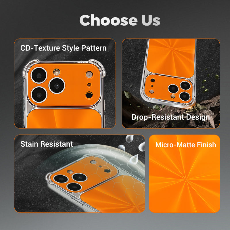 Quad-corner Drop-proof CD-texture Case for iPhone.