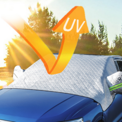 4-Layer Magnetic Windshield Car Cover - Thermal Insulation & Frost Protection with Easy Installation ❄️🔗