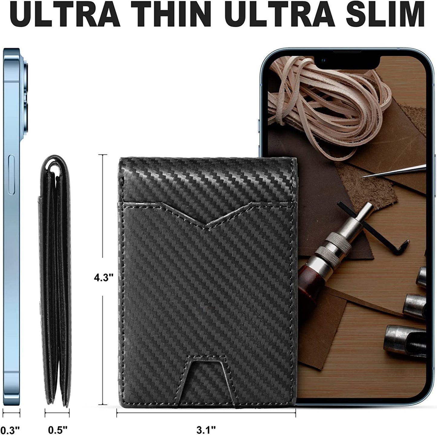 🔥Mens Slim Wallet RFID Blocking🔥