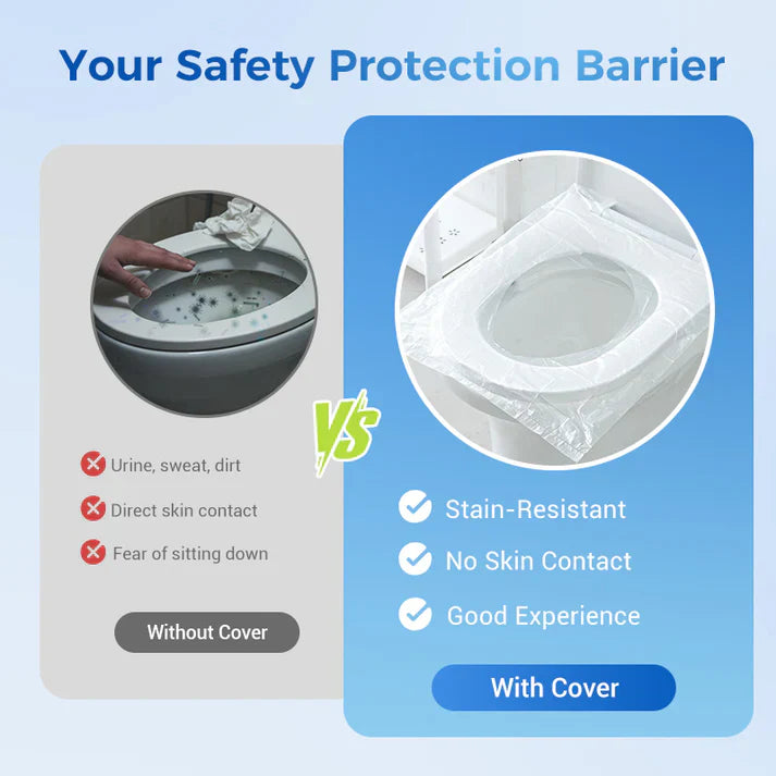 🎁2025 Hot Sale🎁- 50% OFF💥 Disposable Plastic Toilet Seat Cover - No Worry Of Public Toilet Anymore👋