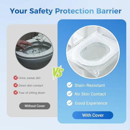 🎁2025 Hot Sale🎁- 50% OFF💥 Disposable Plastic Toilet Seat Cover - No Worry Of Public Toilet Anymore👋