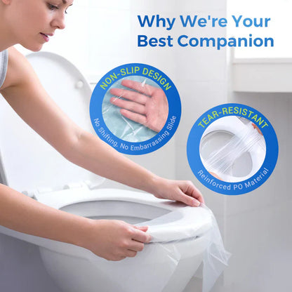 🎁2025 Hot Sale🎁- 50% OFF💥 Disposable Plastic Toilet Seat Cover - No Worry Of Public Toilet Anymore👋