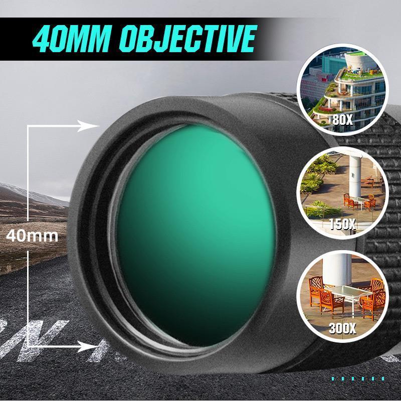 4K 10-300X40mm Super Telephoto Zoom Monocular Telescope