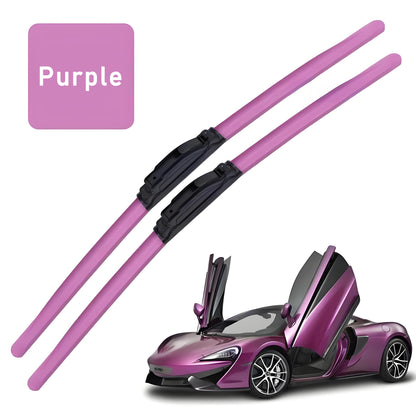 🔥Hot Selling Products of 2025🔥Colourful Silent Windshield Wipers - Easy to install quick-release clip, Durable and Wear-resistant Stylish Design for Clear, Quiet Drives!