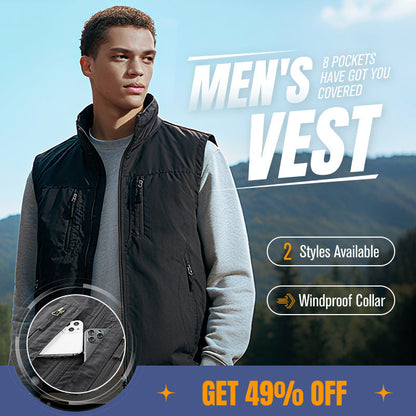 ⏰Limited Time Sale 50% OFF🔥🧥Men's Oversized Sleeveless Vest Jacket With Pockets