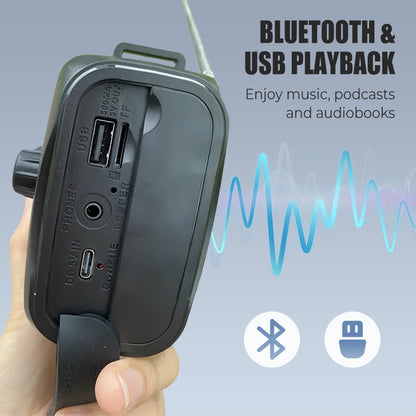 Multi-Function Hand-Crank Solar Emergency Radio