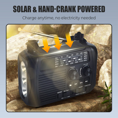 Multi-Function Hand-Crank Solar Emergency Radio