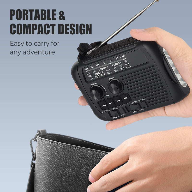 Multi-Function Hand-Crank Solar Emergency Radio