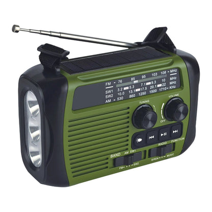 Multi-Function Hand-Crank Solar Emergency Radio